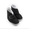 Comfort Finds Mens Edema Boots  Extra Wide & Roomy Swollen Foot Shoes  Soft Adjustable Slippers for Sensitive Skin & Diabetic Feet Relief (Small 7-8 1/2, Black) view 1