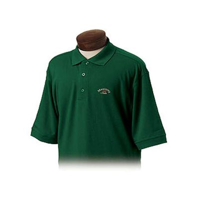 Monterey Club Men's Combed Cotton Solid Pique Polo Shirt #3200 (Evergreen, X-Large)
