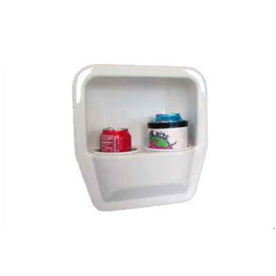 Drink Caddy, Holds 2 Drinks (White - Recessed)