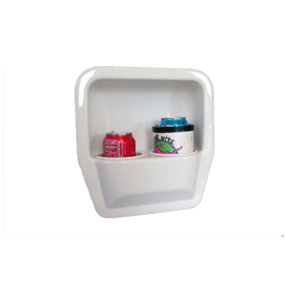 Drink Caddy, Holds 2 Drinks (White - Recessed)