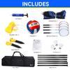 GSE Games & Sports Expert Outdoor Portable Badminton/Volleyball Complete Set with Net System, 4 Badminton Paddles, 3 Shuttlecocks, Volleyball, Boundary Line. Great for Backyards, Parks, Beach, Lawn view 3