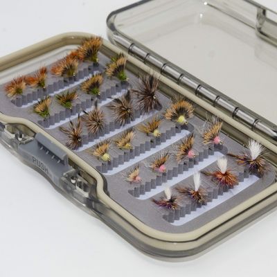 Outdoor Planet 24 Favorite Dry Fly Fishing Flies Assortment | Waterproof Fly Box | Adams, Parachute Adams, Dun Mayfly for Trout Fishing