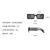 mincl 2020 New Lime Green Square Frame Sunglasses Women Men Rectangle Sun Glasses Fashion Yellow Square Eyewear (2pcs-black&green) view 4