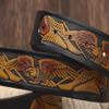 120cm Genuine Leather Belts Male Eagle Totem Copper Smooth Buckle Retro Belt Men Belt view 4