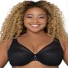Curvy Couture Womens Sexy Sheer Mesh Plus Size Plunge T Shirt Bra, Black Hue, 34H view 1