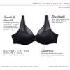 Curvy Couture Womens Sexy Sheer Mesh Plus Size Plunge T Shirt Bra, Black Hue, 34H view 4