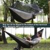 Qevooon Camping Hammock with Net,Travel Portable Lightweight Hammocks with Tree Straps and Solid D-Shape Carabiners,Parachute Nylon Hammock for Outsides Backpacking Beach Backyard Patio Hiking view 3