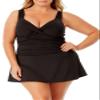 Anne Cole Signature Plus Size Live in Color Underwire Swim Dress, 16W, Navy view 2