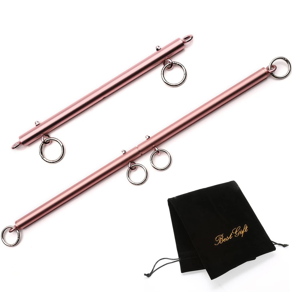 EXREIZST Expandable 2 Rose Gold Spreader Bar Adjustable Exercise Training Tools Set for Home Gyms