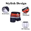 COOFANDY Mens Square Leg Swimsuit Fashion Print Swimwear Color Block Bathing Suit Swimming Brief Red Stripe XL view 4