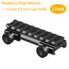 FENTUK 0.5" Picatinny Riser Mounts, 1/2 Inch Low Profile 8 Slots Picatinny Rail Riser Mount with See Through Design for Scopes Optics Red Dots Sights - 2 Pack view 4