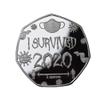 2020 Challenge Coin I Survived 2020 Commemorative Coin Gift for Friends Family Collectors Silver (Silver)
