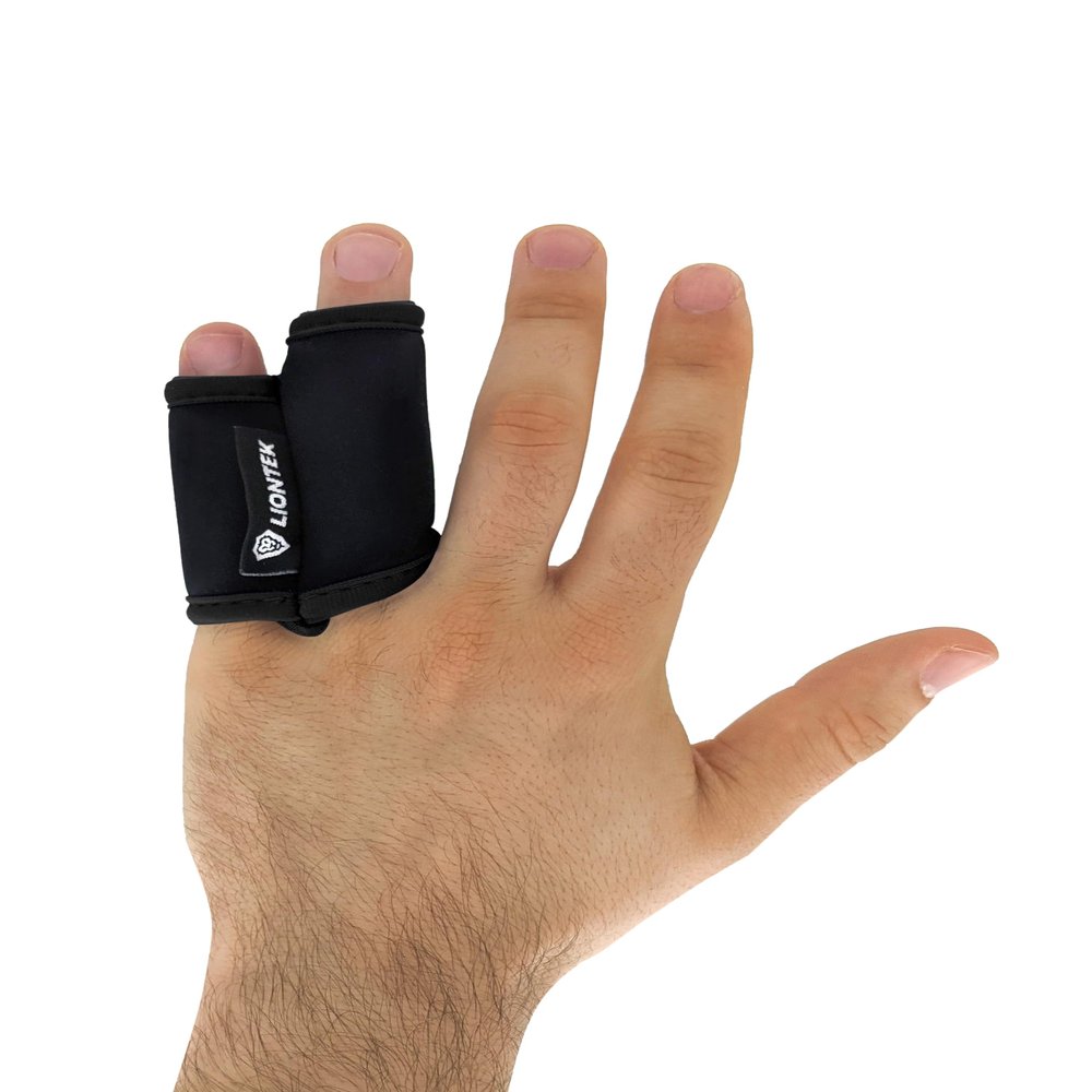LIONTEK BJJ Outer Double Finger Sleeve Tape Replacement (Pinky-ring/Pointer-middle finger) (X-Large)