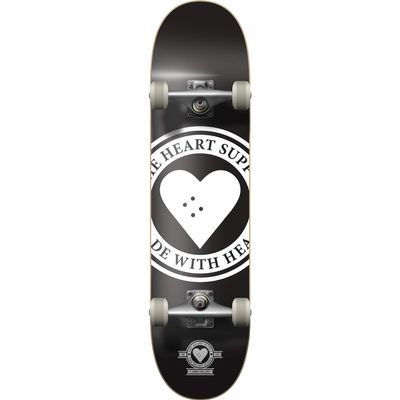 Heart Supply Badge Logo Complete Skateboard -7.75 Black