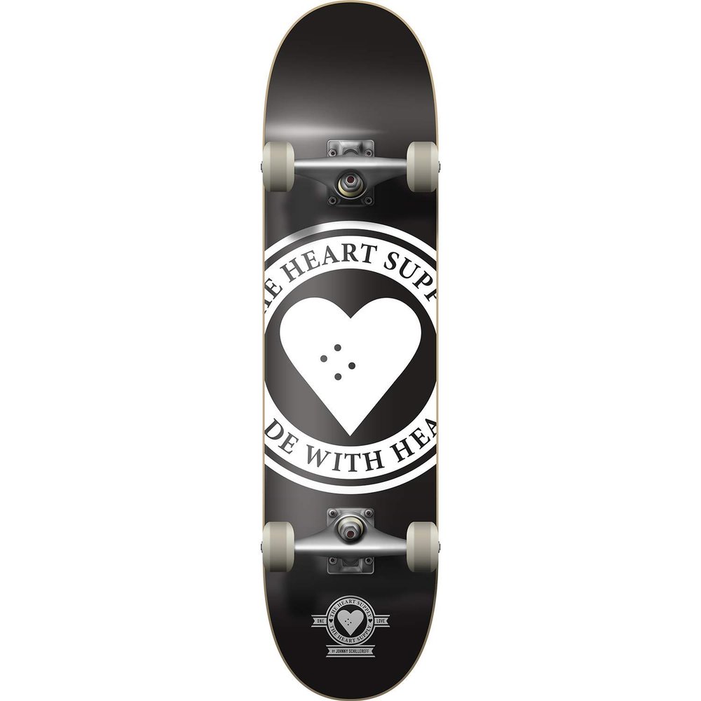 Heart Supply Badge Logo Complete Skateboard -7.75 Black