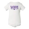 CornBorn K-State Infant Bodysuit - K-State Wildcats 3 Stripe Powercat - White - 6M view 1