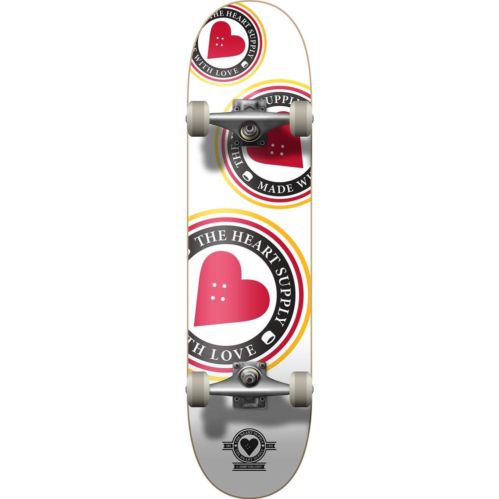 Heart Supply Orbit Logo Complete Skateboard -7.75 White