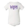 CornBorn K-State Baby Clothes - K-State Wildcats 3 Stripe Powercat - White - 12M view 1