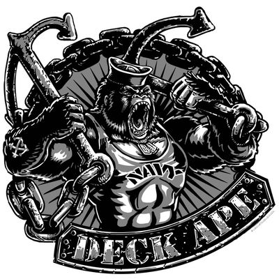 Deck Ape Boatswain's Mate Deck Division USN Sailor Veteran 3-18 Inch US Military Decal Sticker