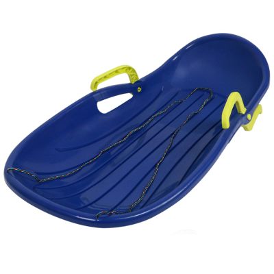 FACAI Thicken the ski double adult children grass board ski parent-child sandboard sledge sledge with brake, blue