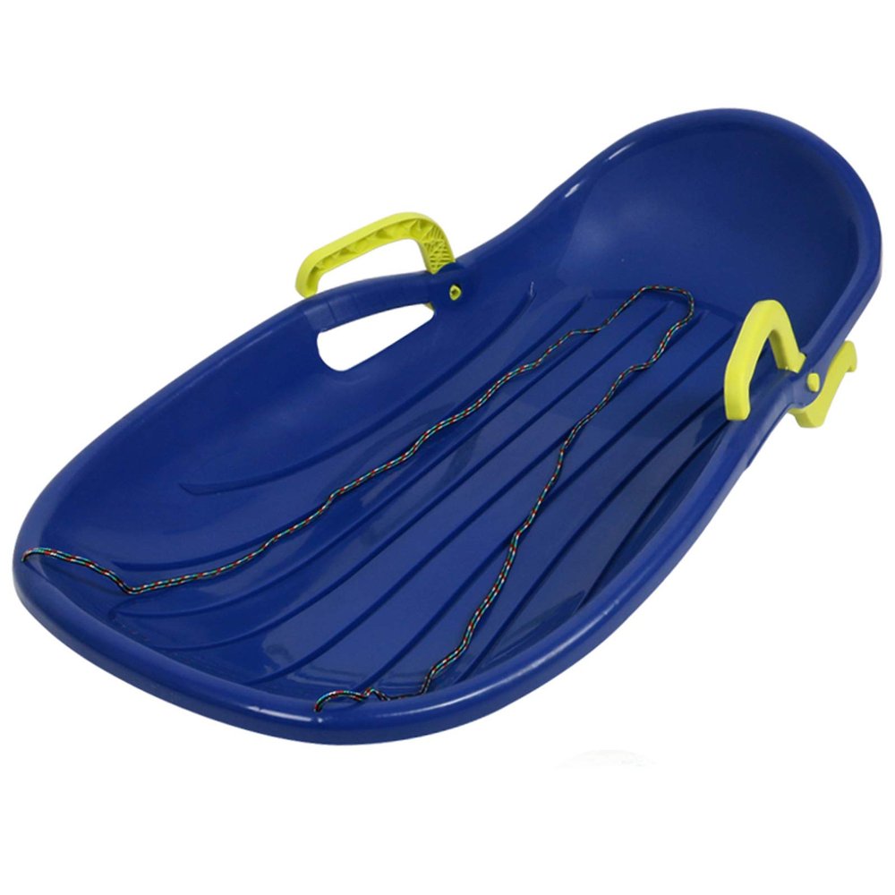 FACAI Thicken the ski double adult children grass board ski parent-child sandboard sledge sledge with brake, blue