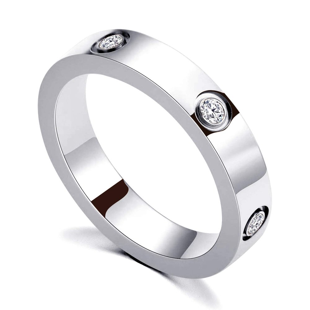 PDWZNBA Love Friendship Ring 18K Gold-Plated Stainless Steel Promise Ring Wedding Band Jewelry Birthday Gifts for Women