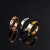 PDWZNBA Love Friendship Ring 18K Gold-Plated Stainless Steel Promise Ring Wedding Band Jewelry Birthday Gifts for Women view 3