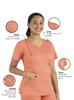 Maevn Matrix Womens Modern Fit Double V-Neck Medical Nurse Scrub Top, 3 Pockets, Inner Utility Loop, Bungee Loop view 2