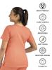 Maevn Matrix Womens Modern Fit Double V-Neck Medical Nurse Scrub Top, 3 Pockets, Inner Utility Loop, Bungee Loop view 4