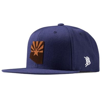 Branded Bills Arizona 48 Leather Navy Classic, Lightweight, Comfortable Baseball Cap