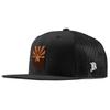 Branded Bills Arizona 48 Leather Black Flat Trucker, Lightweight, Comfortable Baseball Cap view 1