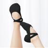 Daydance Canvas Black Ballet Shoes for Women, 4 Way Elastic Dance Slippers view 2