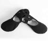 Daydance Canvas Black Ballet Shoes for Women, 4 Way Elastic Dance Slippers view 4