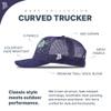 Branded Bills California 31 Tan Leather Heather Grey Curved Trucker, Lightweight, Comfortable Baseball Cap view 3
