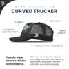 Branded Bills California 31 Tan Leather Black Curved Trucker, Lightweight, Comfortable Baseball Cap view 3