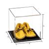 Better Display Cases Baby Shoes Clear Display Case - Small Cube Box with Black Base 5" x 5" x 5" (A081, V24) view 2