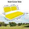 Bar Stool Covers 4 less Club Car Pre-2000 DS Golf Cart Front Replacement Seat Cover Set Made with Marine Grade Vinyl - Staple On Installation (Yellow) view 3