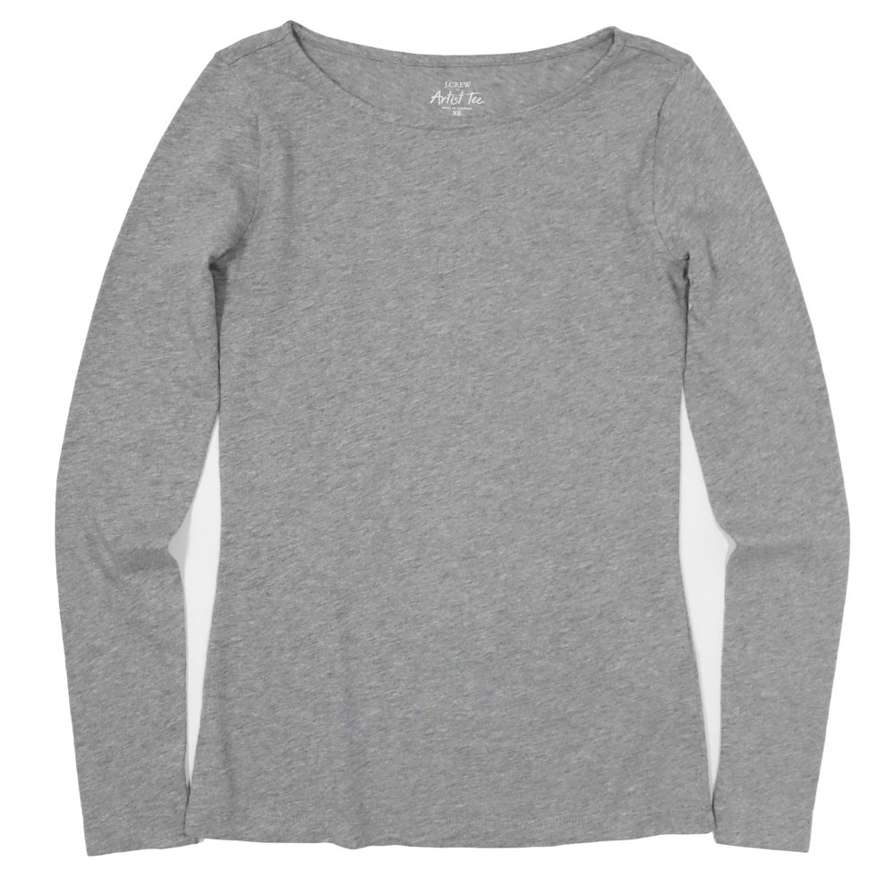J.Crew Mercantile Women's Artist Tee, XS, Heather Graphite, Style H5969