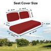 Bar Stool Covers 4 less Club Car Pre-2000 DS Golf Cart Front Replacement Seat Cover Set Made with Marine Grade Vinyl - Staple On Installation (Red) view 3