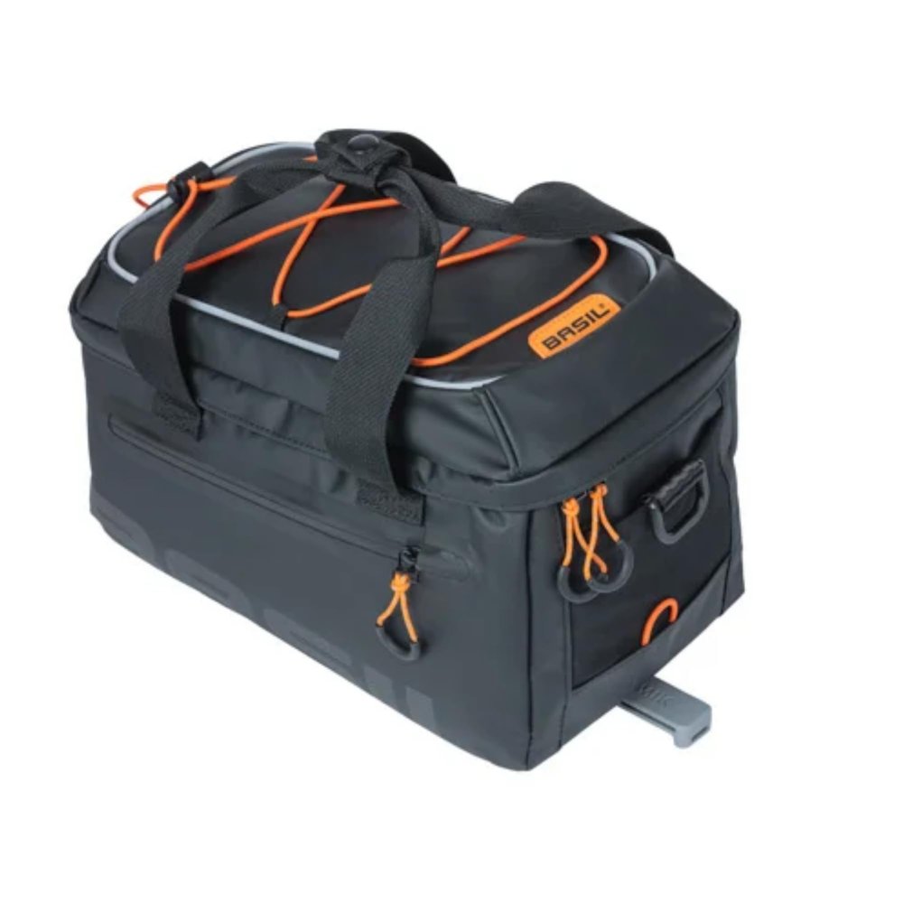 Basil Miles Tarpaulin trunkbag MIK, 7L, Black Orange