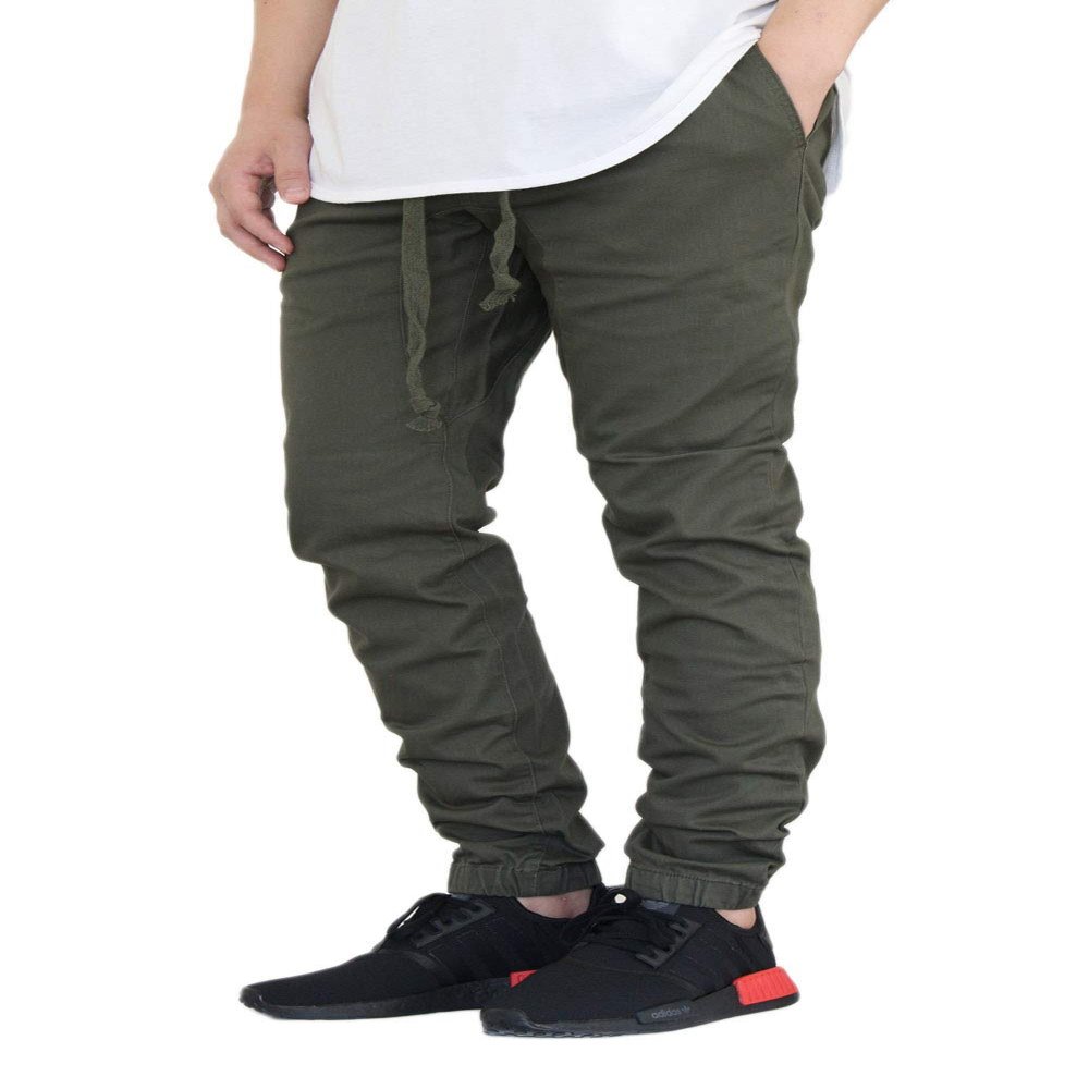 AIRNINE Men's Twill Cargo Jogger Pants (Olive_AP876, 4X-Large)