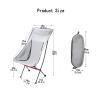 Daoyuan Portable Camping Chair Ultra Light Foldable,Outdoor Folding Fishing Stool,Aluminum Alloy Frame for Beach Garden Picnic Trip Travel Hiking with Backrest view 2
