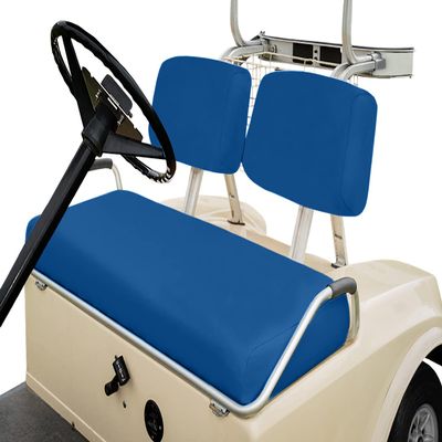 Bar Stool Covers 4 less Club Car Pre-2000 DS Golf Cart Front Replacement Seat Cover Set Made with Marine Grade Vinyl - Staple On Installation (Ocean Blue)
