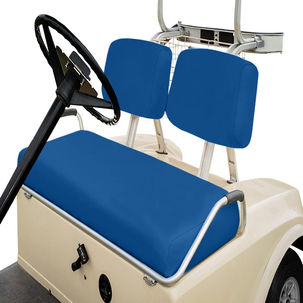 Bar Stool Covers 4 less Club Car Pre-2000 DS Golf Cart Front Replacement Seat Cover Set Made with Marine Grade Vinyl - Staple On Installation (Ocean Blue)