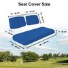 Bar Stool Covers 4 less Club Car Pre-2000 DS Golf Cart Front Replacement Seat Cover Set Made with Marine Grade Vinyl - Staple On Installation (Ocean Blue) view 3