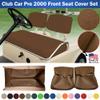 Bar Stool Covers 4 less Club Car Pre-2000 DS Golf Cart Front Replacement Seat Cover Set Made with Marine Grade Vinyl - Staple On Installation (Brown) view 2