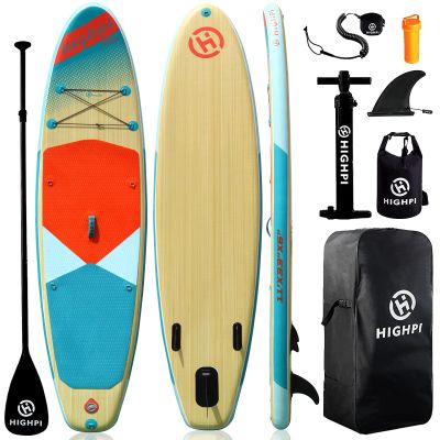 Highpi 11ft Inflatable Stand Up Paddle Board for Youth and Adults Wide Sup with Premium Accessories, Blow Up Paddleboard for Surfing, Fishing, Yoga & More