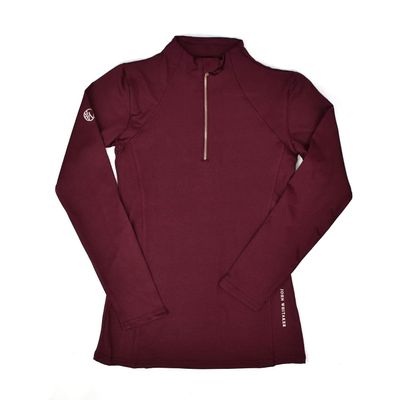 John Whitaker Legend Training Womens Base Layer Top Medium Burgundy