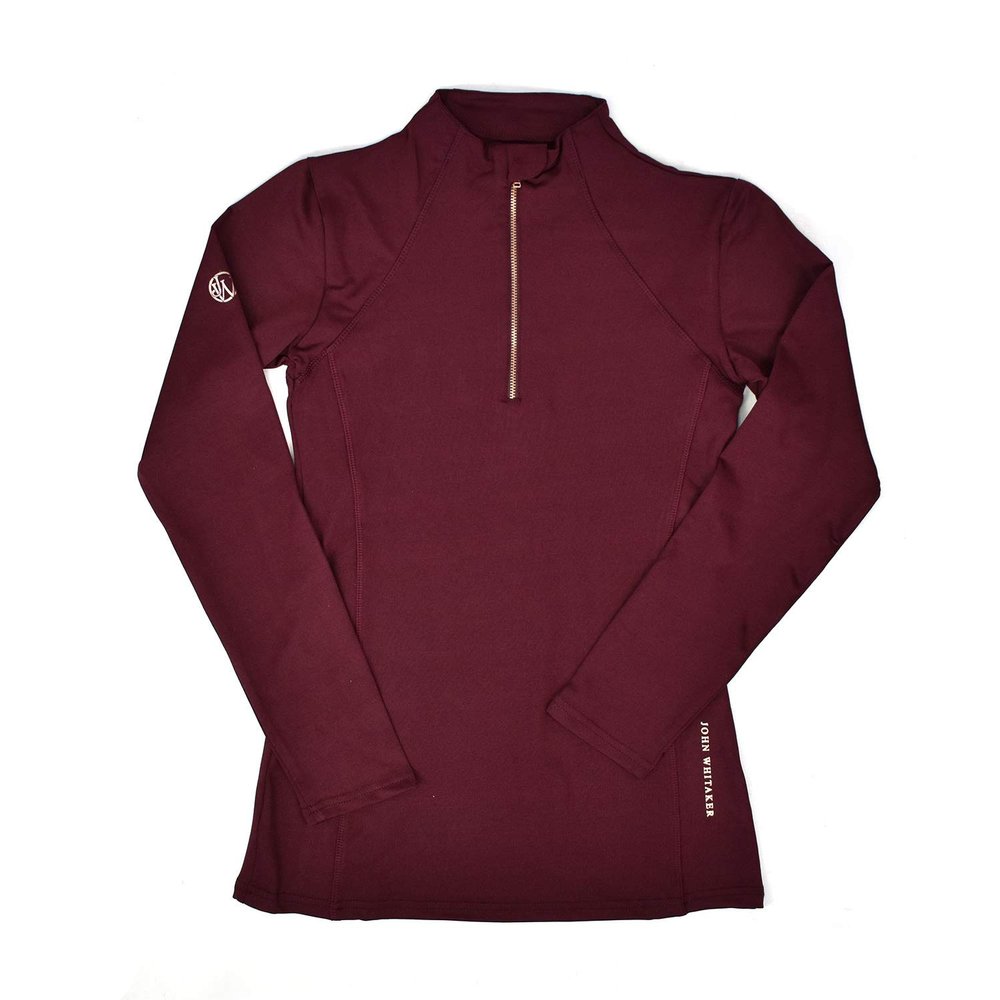 John Whitaker Legend Training Womens Base Layer Top Medium Burgundy