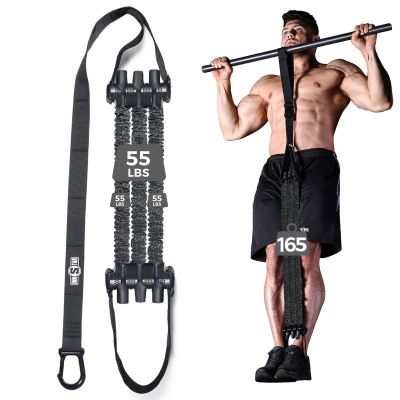 Innstar Pull Up Assistance Bands, 3 Heavy-Duty Adjustable Pull Up Bands Set, Pull Up Bands Assistance Bands for Enhanced Strength Training - Patent (Black 165lbs Adjustable Resistance)